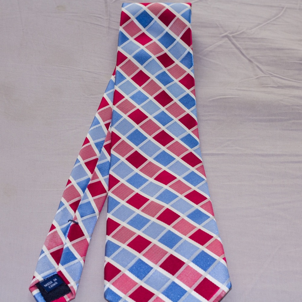 Blue & Red Silk Tie